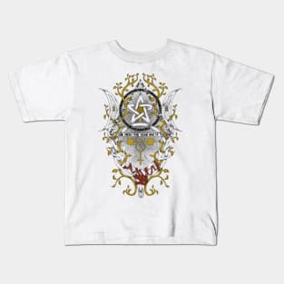 Triple Moon Goddess Knotwork Design Kids T-Shirt